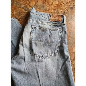 Vtg Polo Ralph Lauren Authentic Dungarees Straight Leg Jeans Men 36x32‎ (A710)